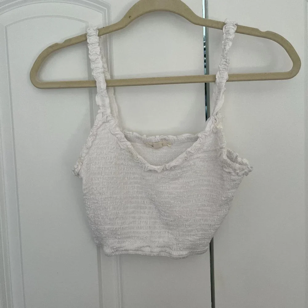 White Ruffle Tank Top - Picture 1 of 1